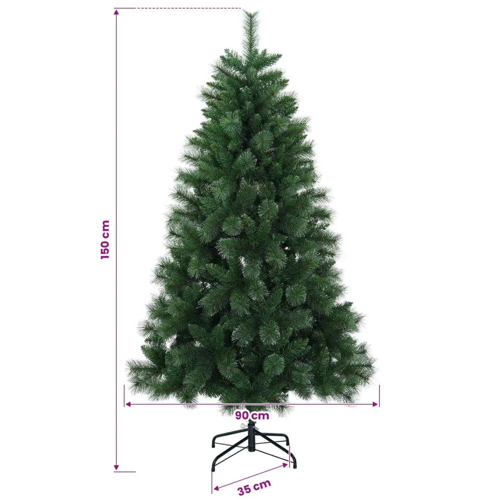 Albero di Natale artificiale 150 cm PVC e Metallo Verde 42056462