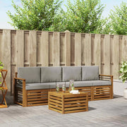 Set divani con cuscino 5 pcs Grigio Naturale e Chiaro 3374341