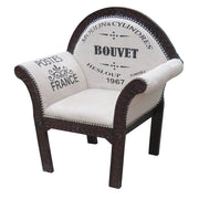 Poltrona imbottita bianca 89x61x100h