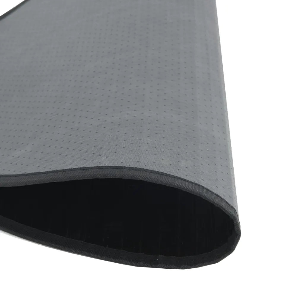 Tappeto Rotondo Nero 60 cm in Bambù 376972