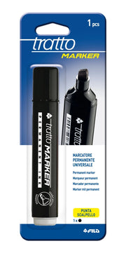 TRATTO MARKERS NERO PUNTA A SCALPELLO 1PZ