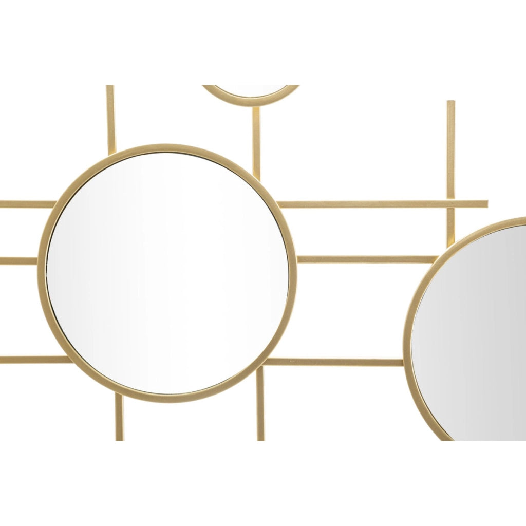 Specchio con Cornice Cerchi 27, Oro, Metallo, 117x4,5x61 cm