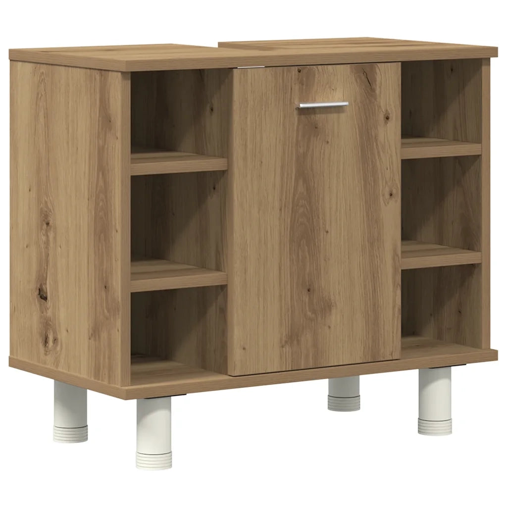 Set Mobili da Bagno 3 pz Rovere Artigianale Legno Multistrato 3328568