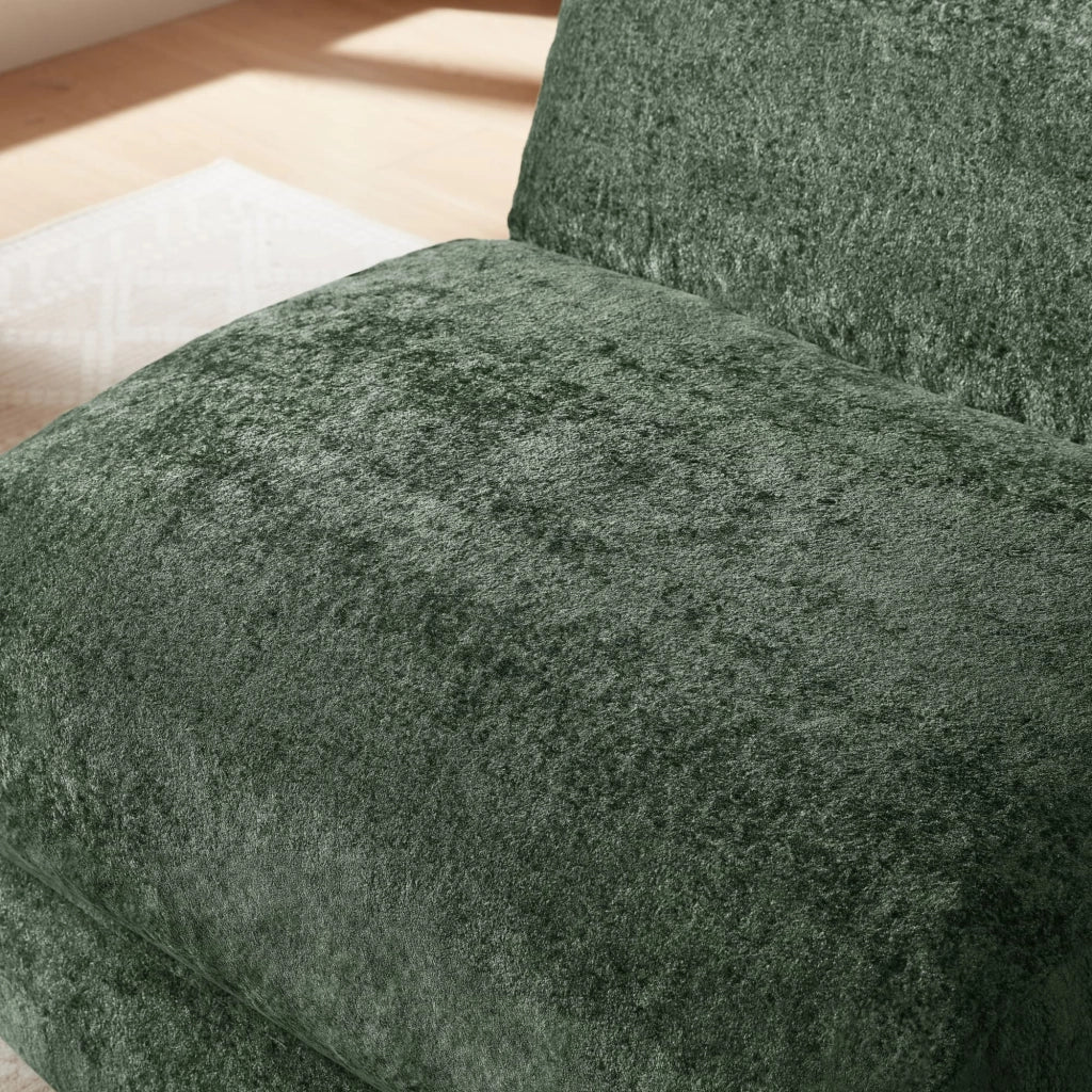 Poltrona convertibile con design unico in schiuma verde