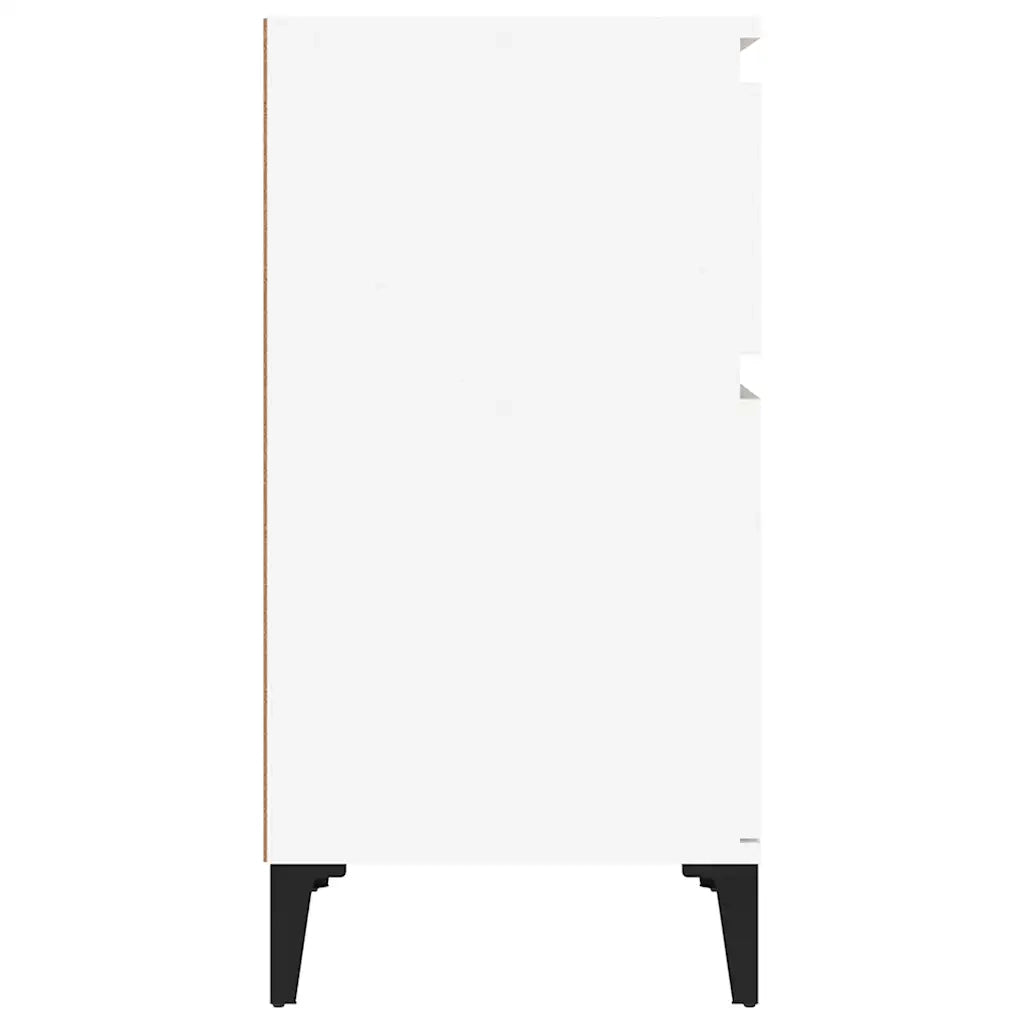 Comodino-Tavolino da notte Bianco 40x35x70 cm 502565