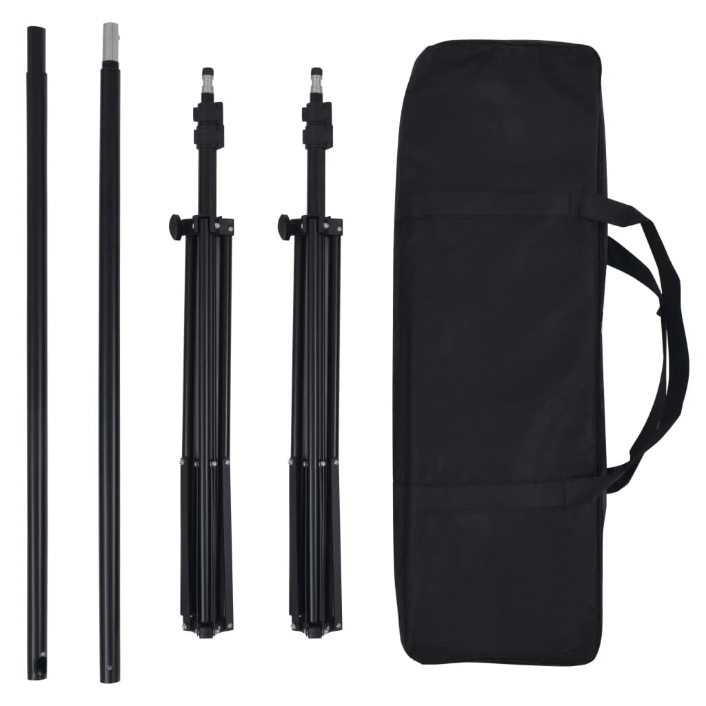 Kit professionale per studio fotografico con 5 fondali luci e ombrelli 02_0001495