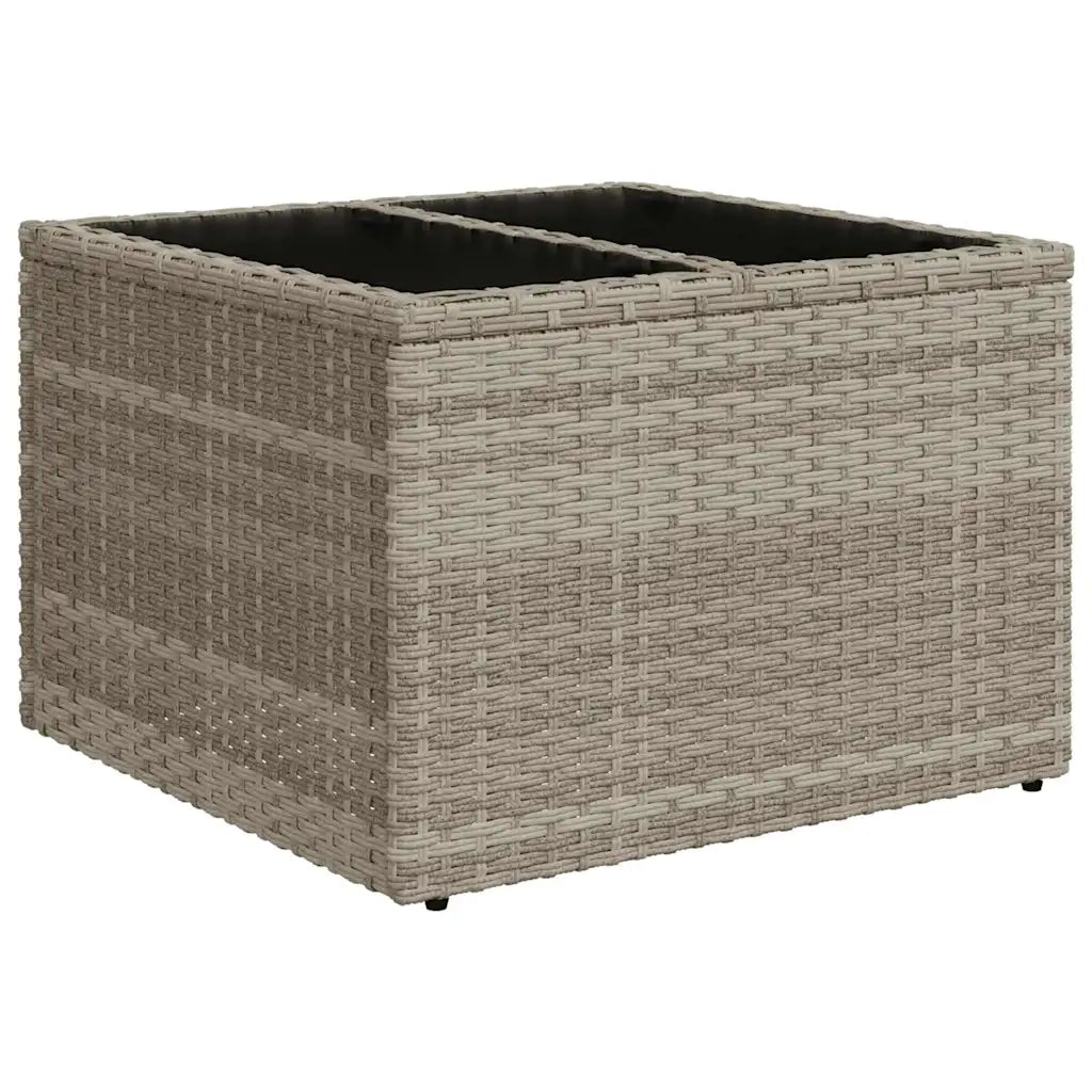 Set Divano Giardino 10 pz con Cuscini Grigio Chiaro Polyrattan
