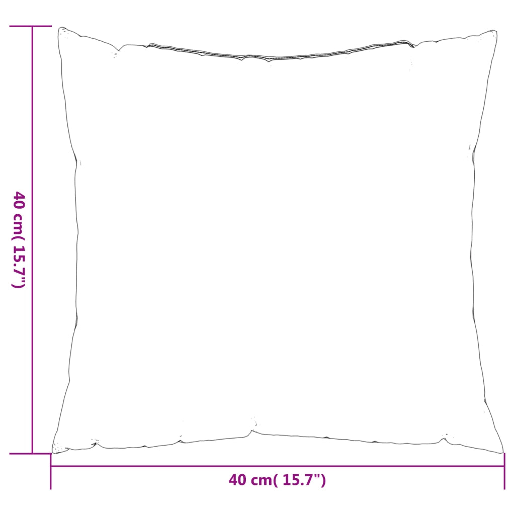 Cuscini per Divano 4 pz-Set di 4 Cuscini per Sofa Tortora 40x40 cm in Tessuto