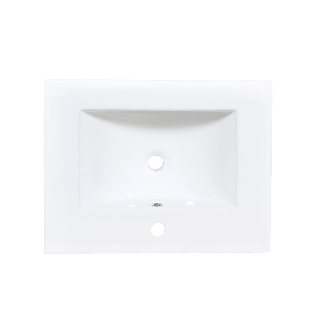 Mobile sottolavabo sospeso 61x47x50 cm in MDF bianco con LED e contenitore