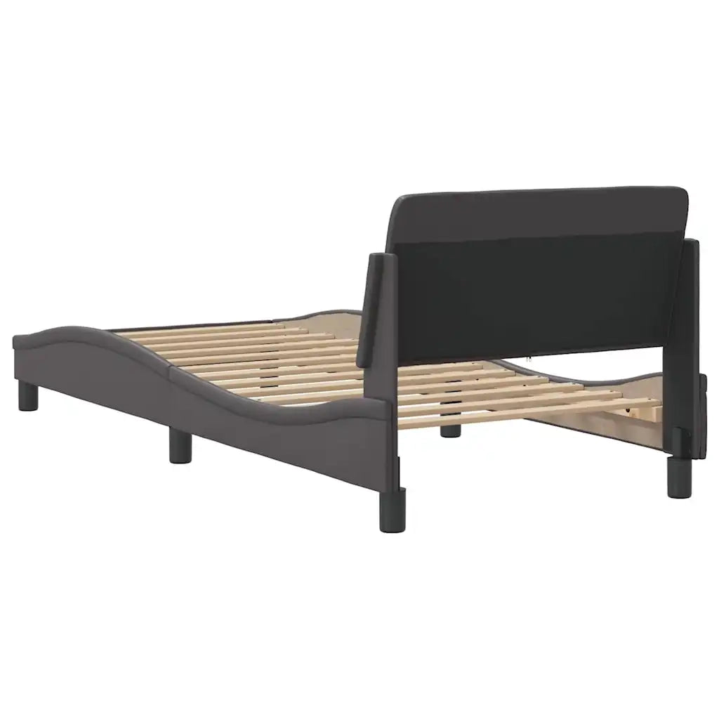 Letto singolo | Letto per adulti | Giroletto Dover Crema 90x200 cm in Similpelle