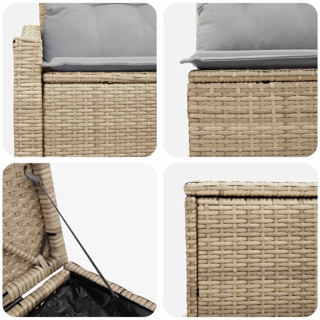 Set di divani 7 pz Beige e Grigio Chiaro 3448749