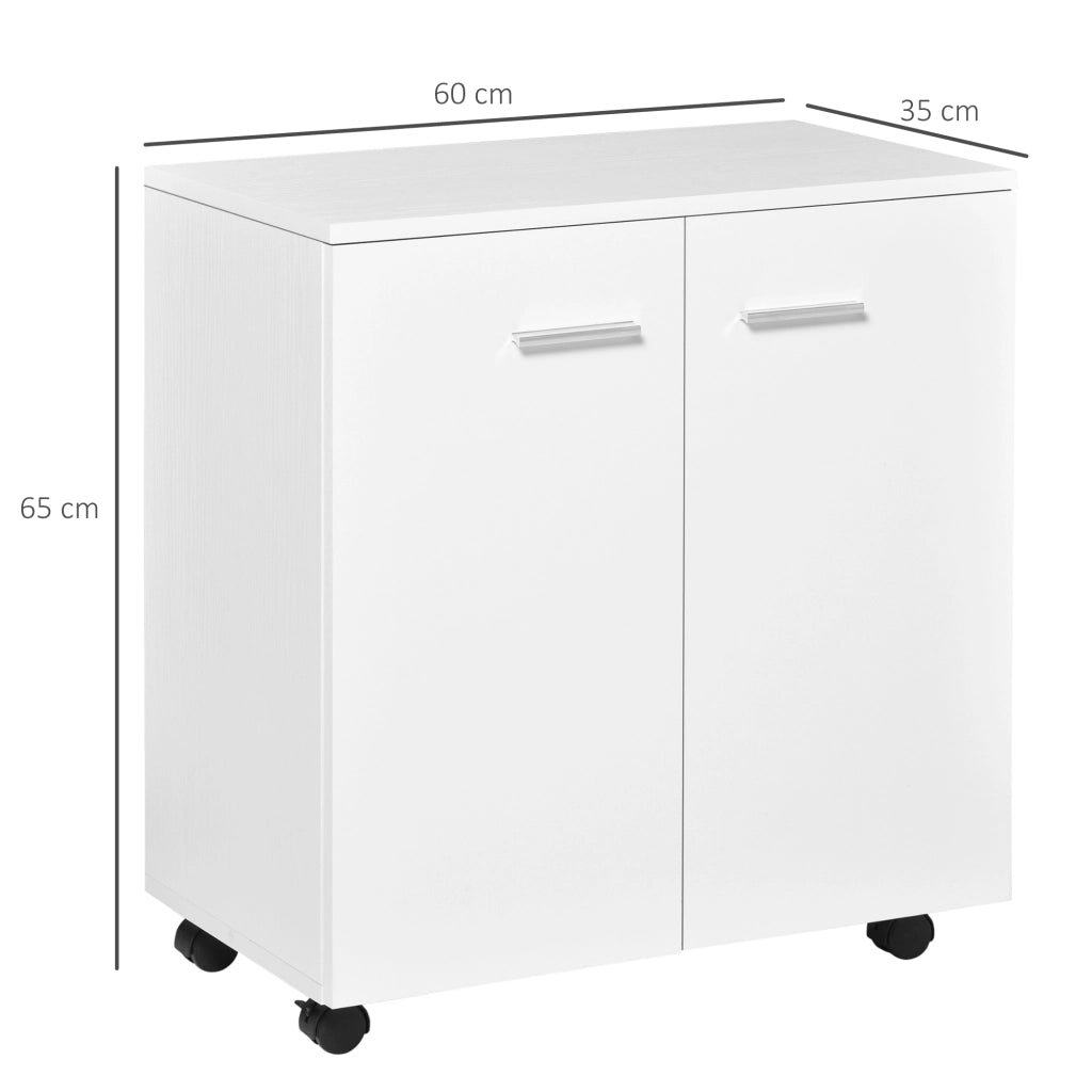 Mobile da soggiorno con 2 ante e ripiani ¨C Minimal ¨C Bianco 60x35x65 cm