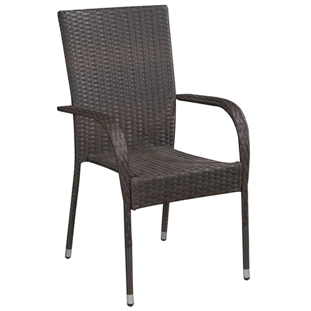 Set da Pranzo per Giardino 5 pcs Marrone 3379400