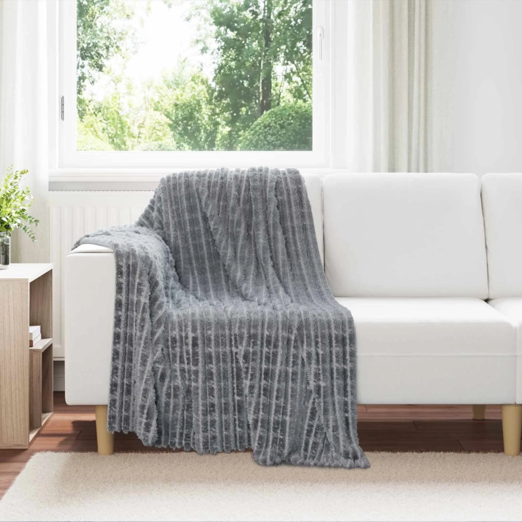Coperta Grigio scuro 150 x 130 cm Panno