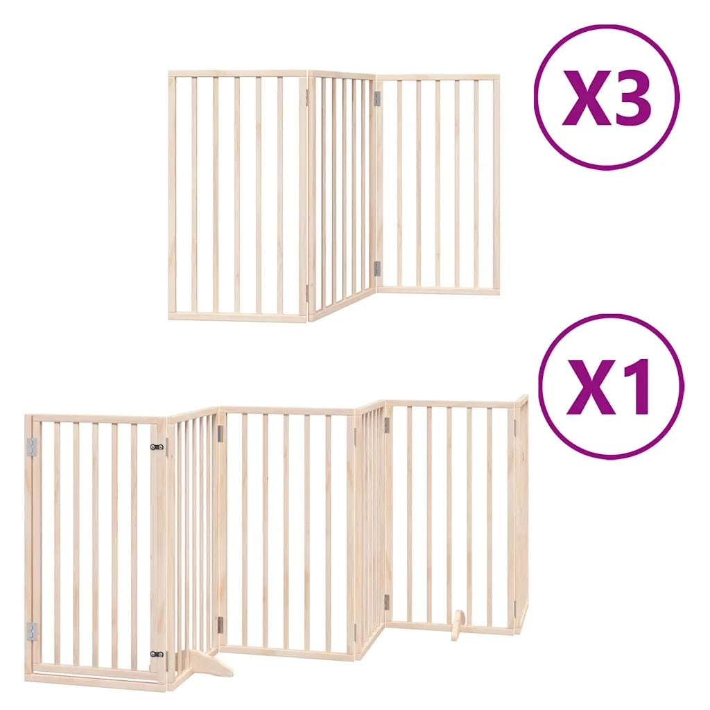 Cancello per Cani Porta Pieghevole 15 Pannelli 750 cm in Pioppo CFW7395336