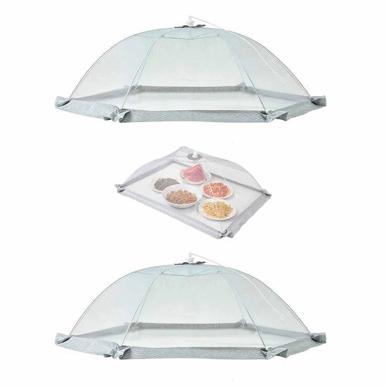 Porta cibo pieghevole - Ombrello per cibo - Coperchio - Copertura antimosche - Schermo a maglia fine