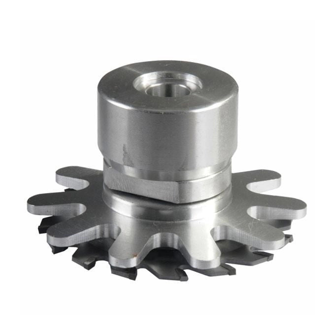 Australian S100 Testina Spollonatrice 100 mm Lame Widia Corpo Alluminio Attacco Universale per Noccioli e Ulivi