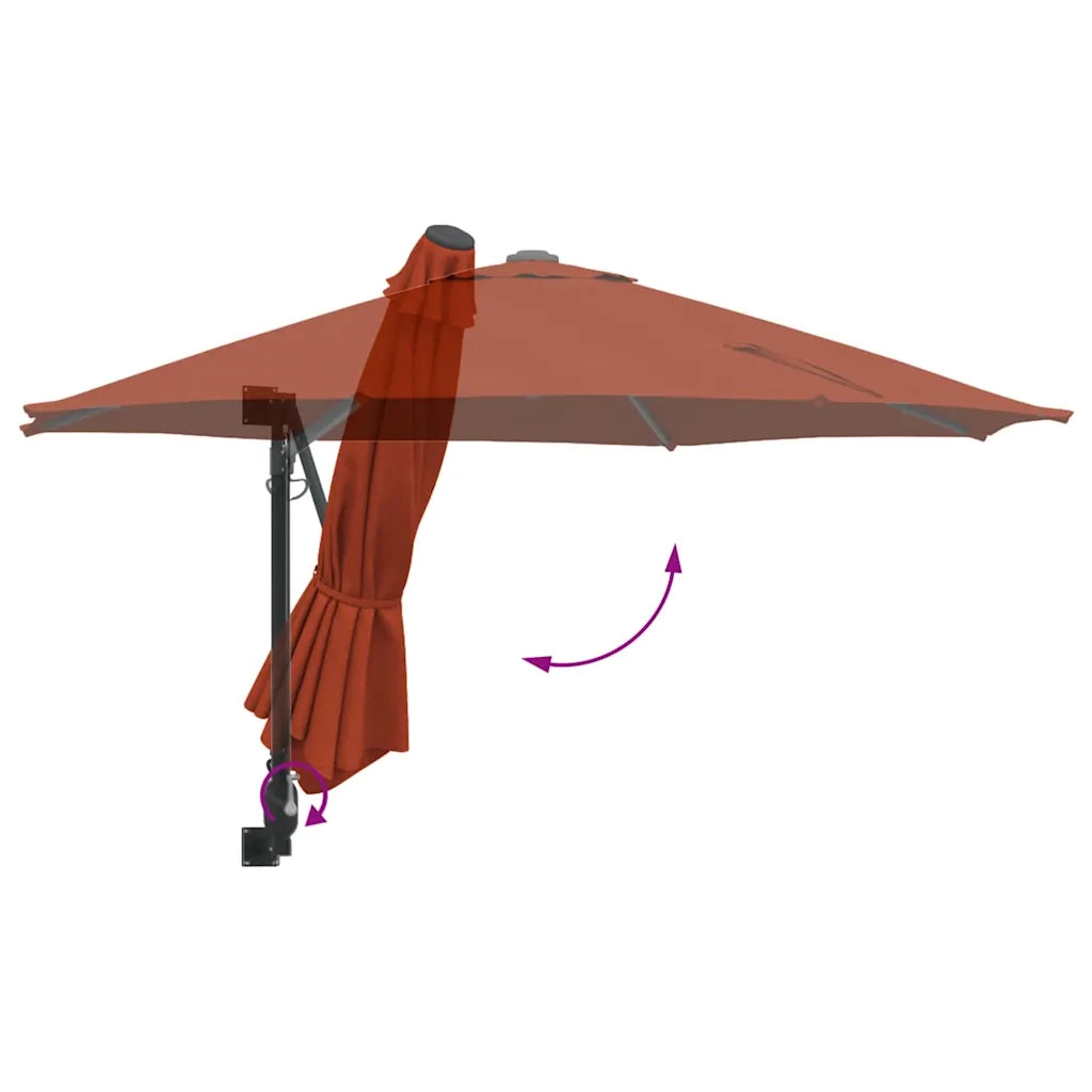 Ombrello da giardino Terracotta 248 x 248 x 148 cm 42003232