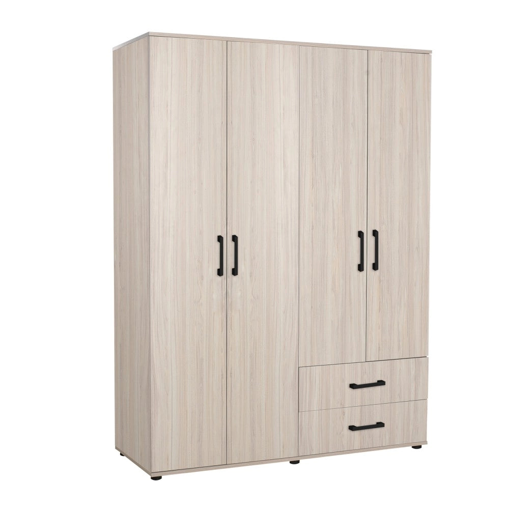Armadio 4 ante e 2 cassetti GRD4422023 colore rovere