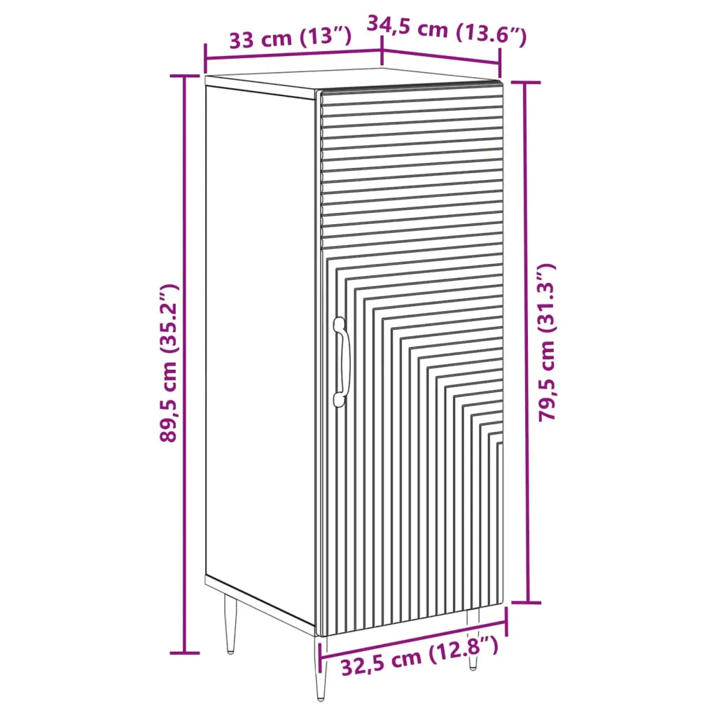 Credenza | Madia | Buffet da pranzo | Armadio da pranzo Rovere Artigianale 33 x 34,5 x 89,5 cm