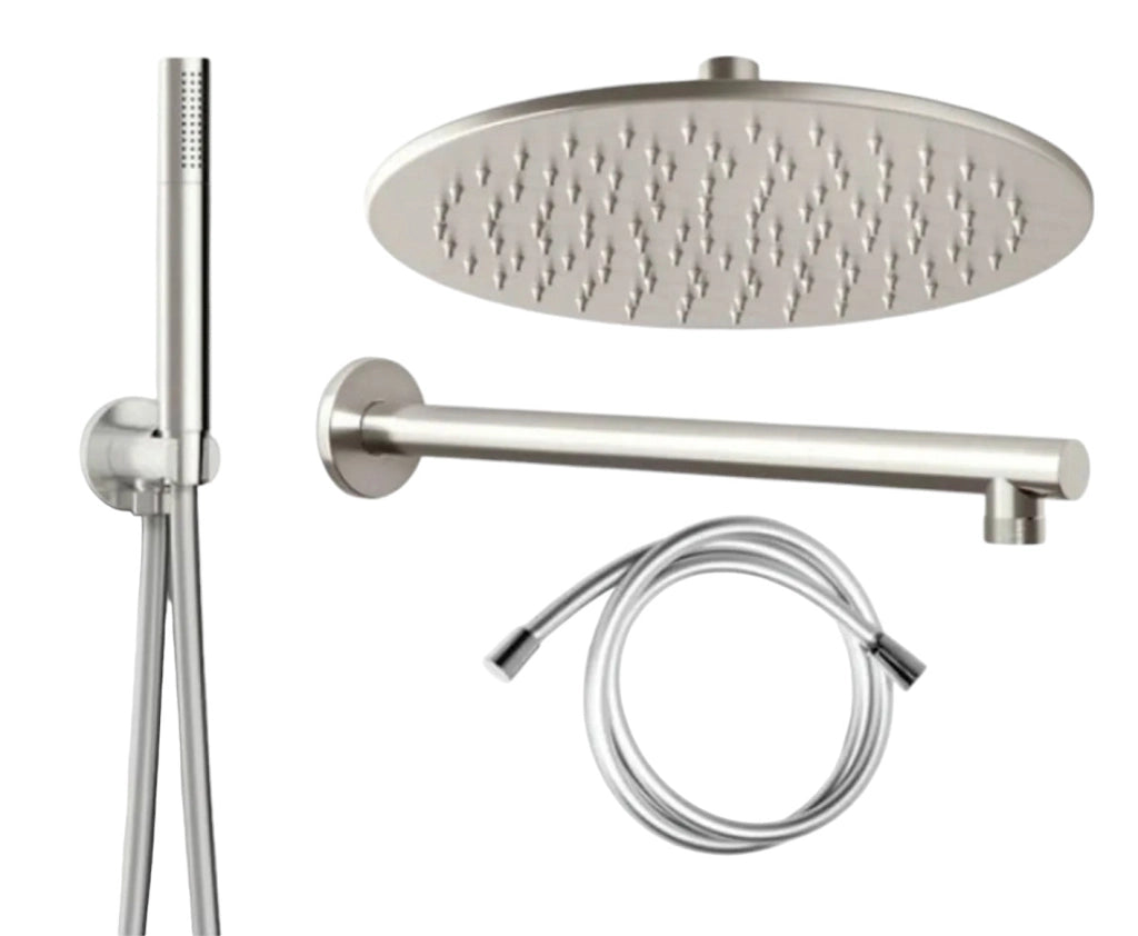 Kit completo doccia design tondo satinato
