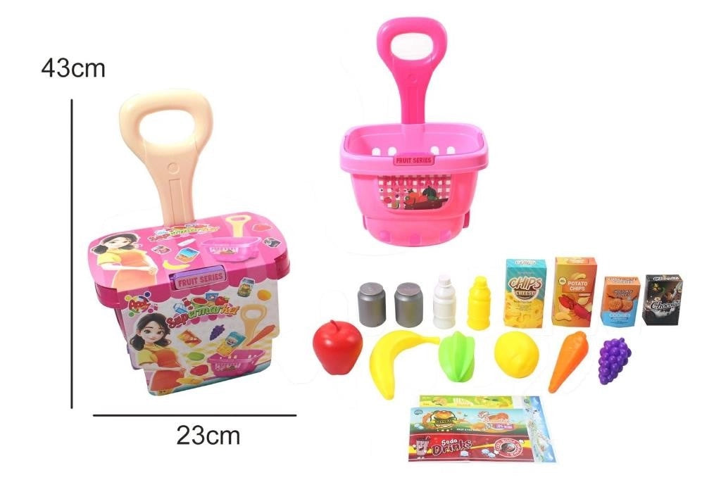Giocattolo Set Trolley Market Carrello con Accessori