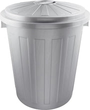 Emme pratica con coperchio - 50 litri - argento - plastica