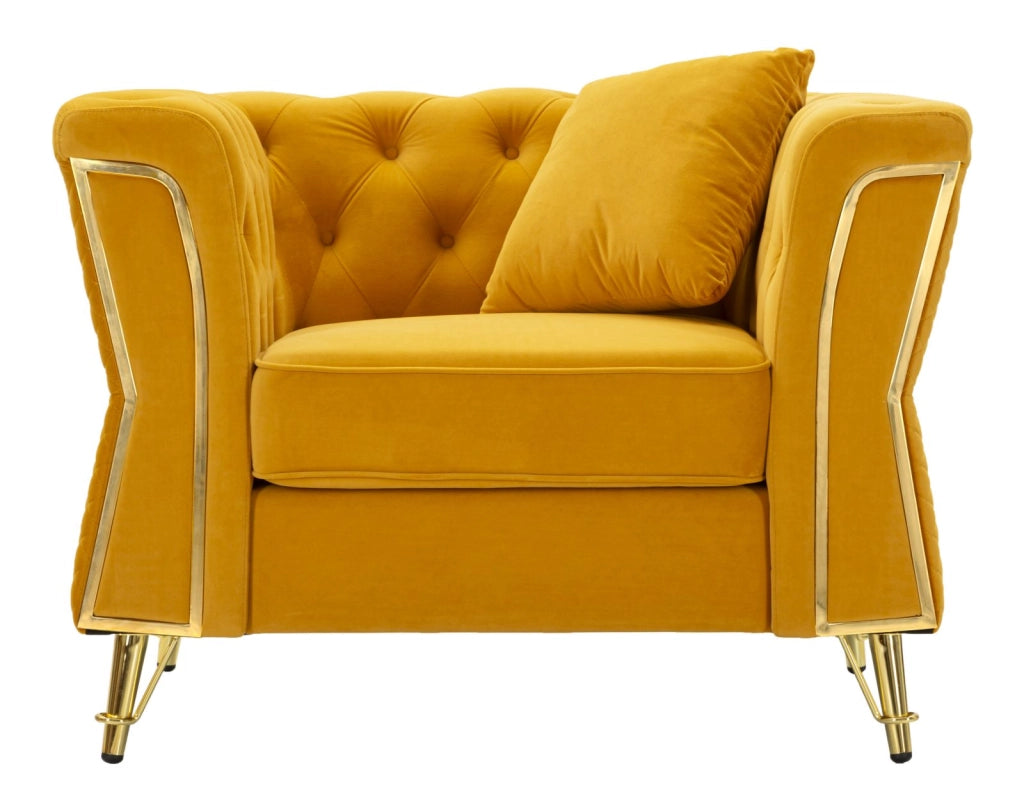 POLTRONA EMY SENAPE C/CUSCINO CM 104X83X76