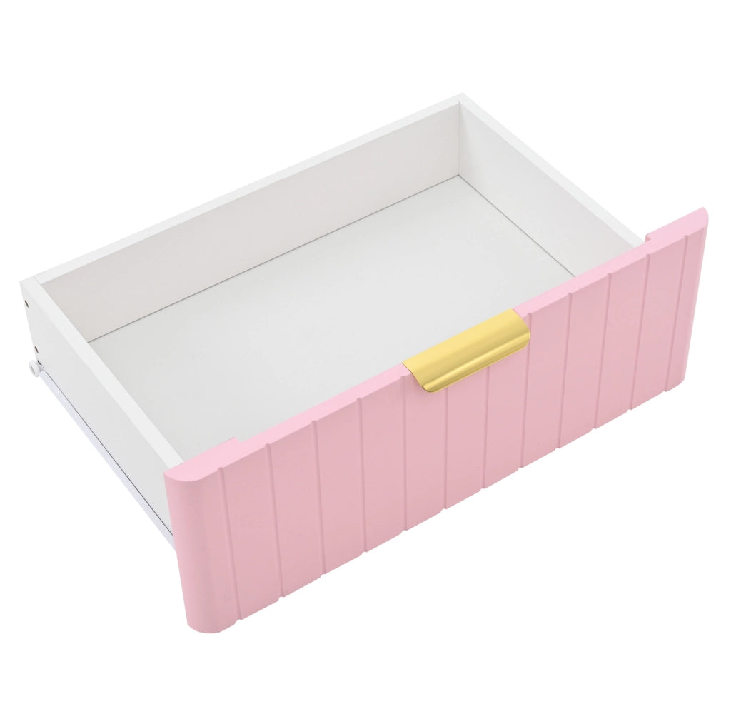 Mobile bagno sospeso con lavabo singolo in ceramica, MDF resistente all'umidità e doppio vano portaoggetti, rosa