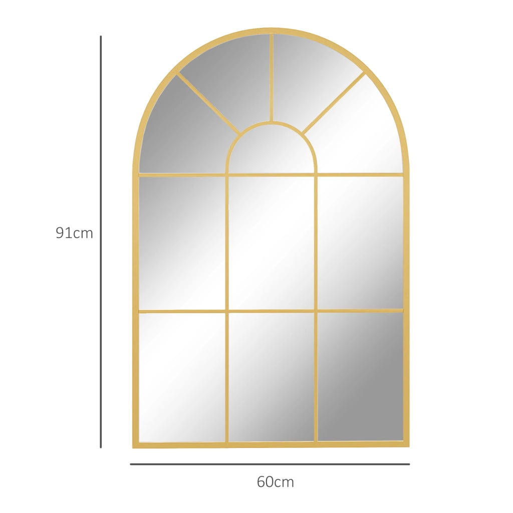 Specchio da parete in metallo dorato ¨C Minimal ¨C 91x60 cm