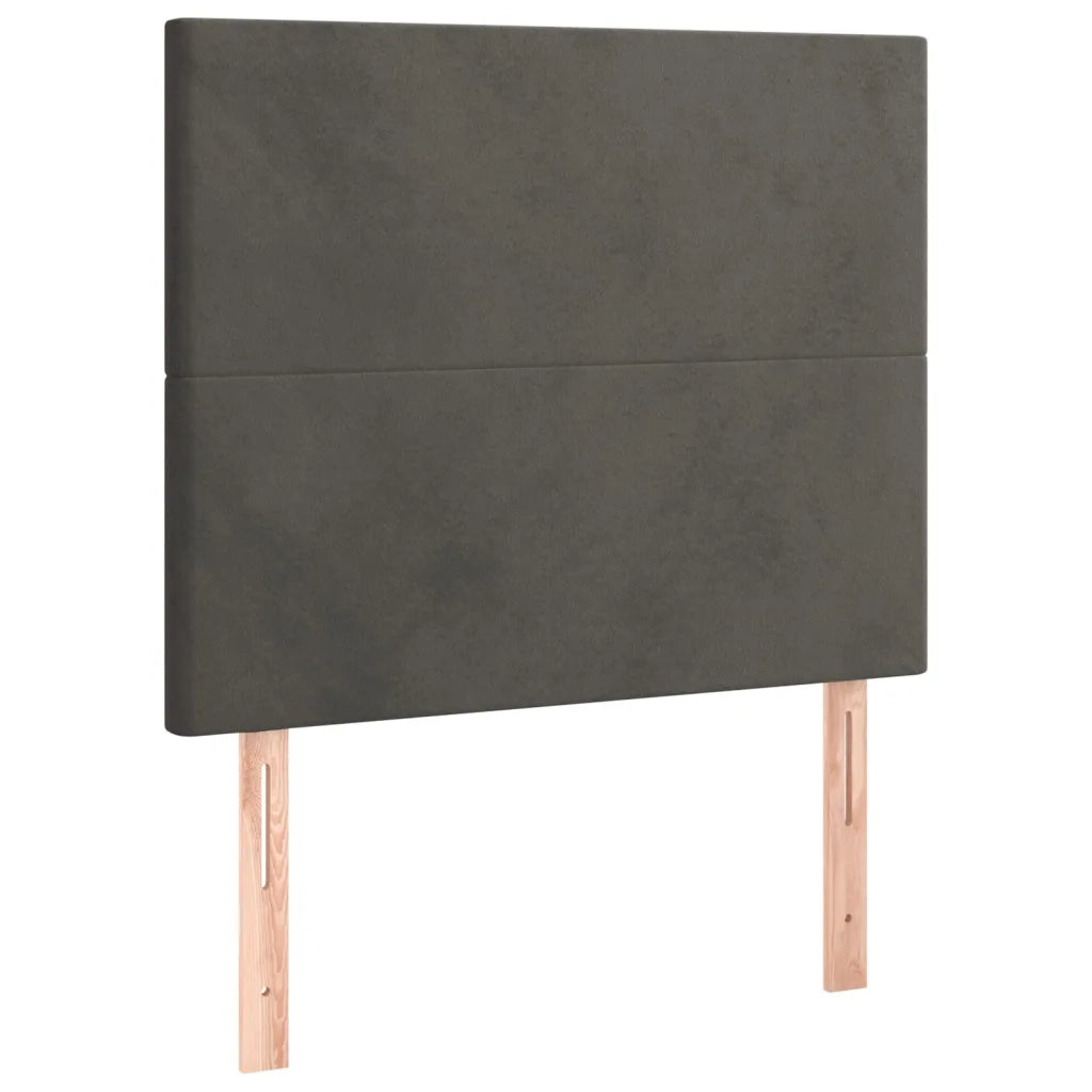 Giroletto a Molle con Materasso-Struttura Letto Grigio Scuro 80x200 cm Velluto 995528