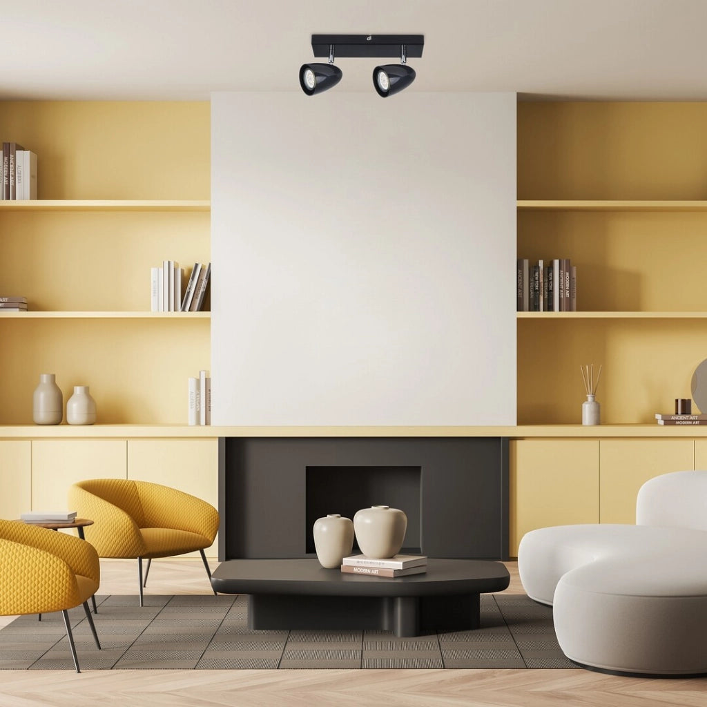 Faretto soffitto Rabalux Perico nero 2xGU10 max 5W