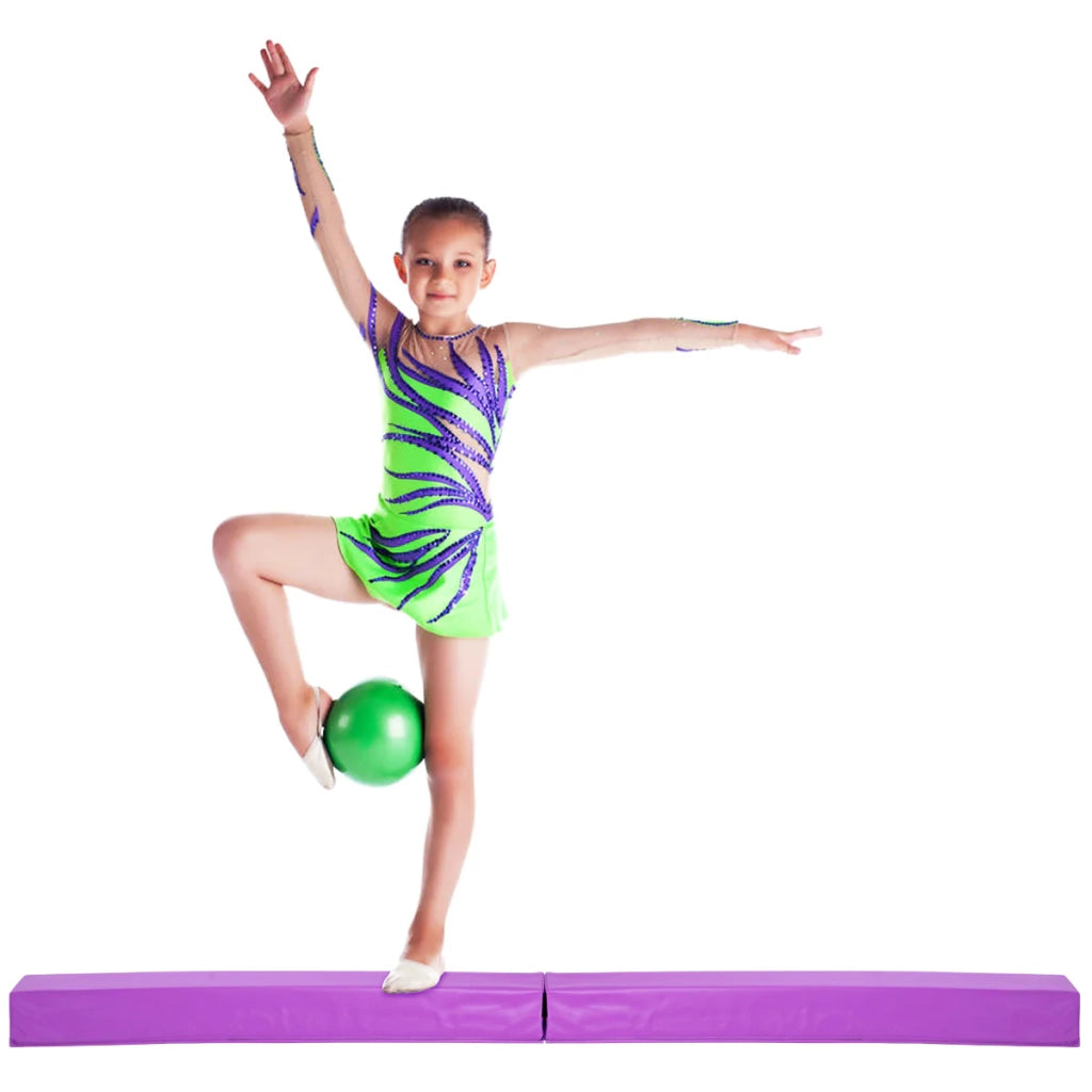 Trave da ginnastica pieghevole 20 x 10 x 10 cm sicura per principianti design viola realizzata in EVA ed EPE 20_0013301