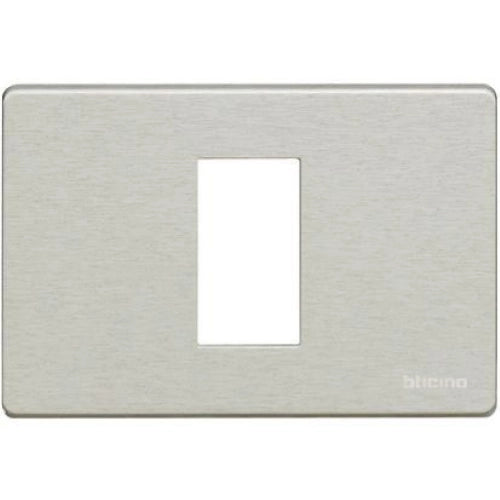 MAGIC - PLACCA 1 POSTO PER SCATOLA RETTANGOLARE - IN ALLUMINIO OXIDAL - CON SOTTOPLACCA ISOLANTE E AGGANCIO GRADUALE PER SUPPORTO 503SA