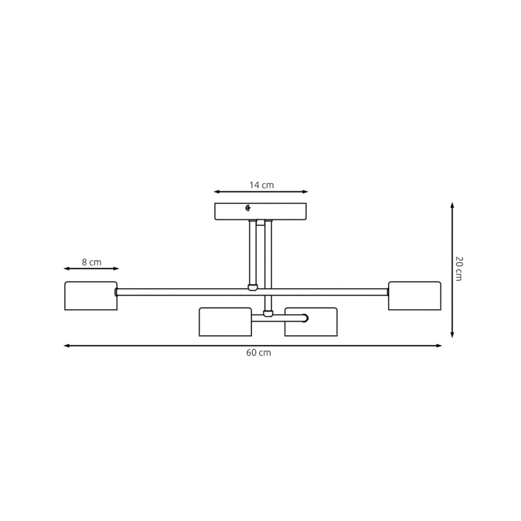 Plafoniera minimalista bianca HALO 60cm 4xGX53 Emibig