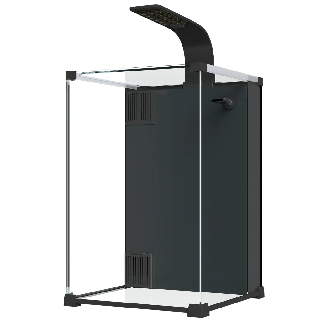 Acquario Nano in Vetro Temperato ¨C Xylo ¨C con Filtro Integrato Pompa 5W LED 30x30x45cm Nero