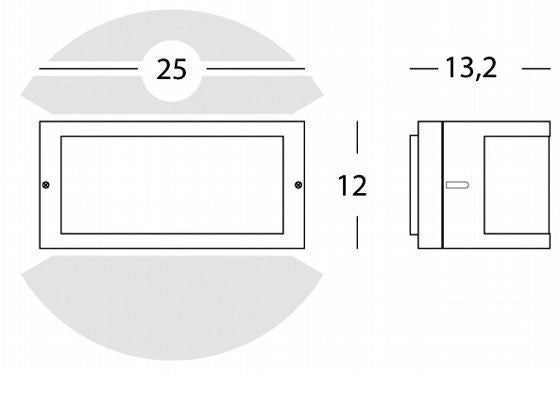 Applique E27 linea umbe aperta corten