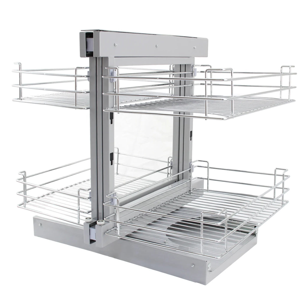 4 Cestelli Magici in Acciaio Inox per Mobile ad Angolo Cieco Mano Destra