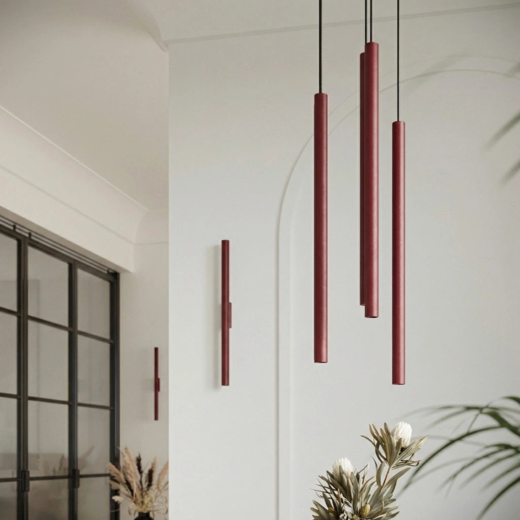 Lampada a sospensione PASTELO 3P borgogna