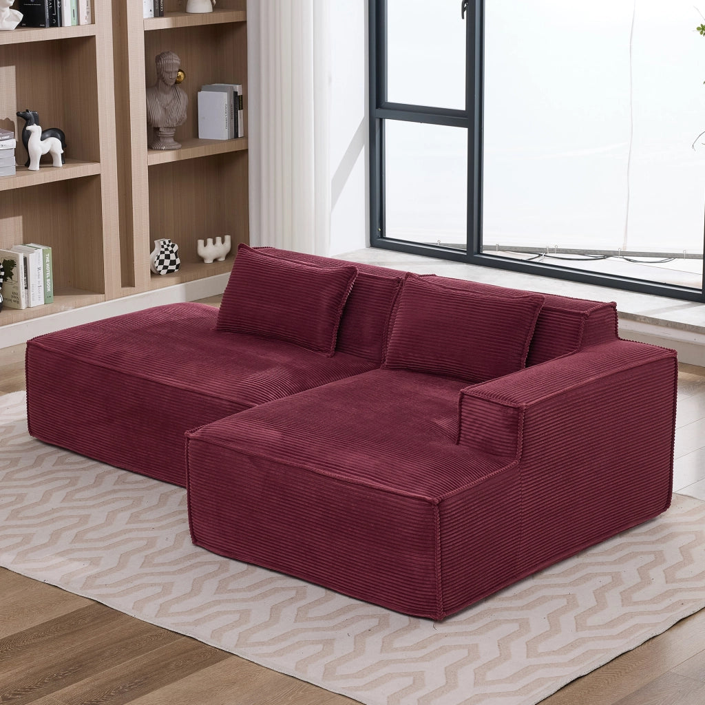 Divano 2 Posti con Cuscini ¨C MINIMAL ¨C Tessuto, 235 cm