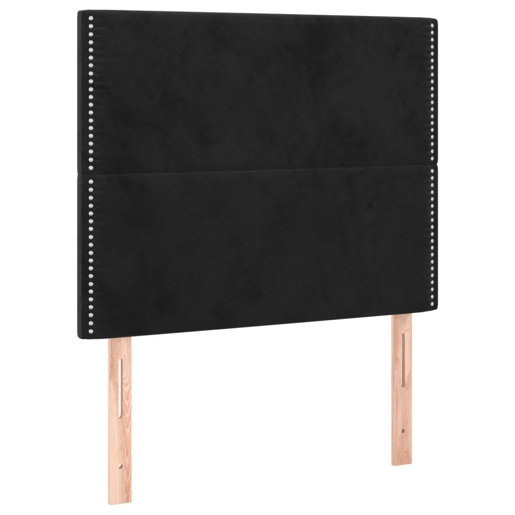 Testiera | Testata Nera 90x5x118/128 cm Velluto