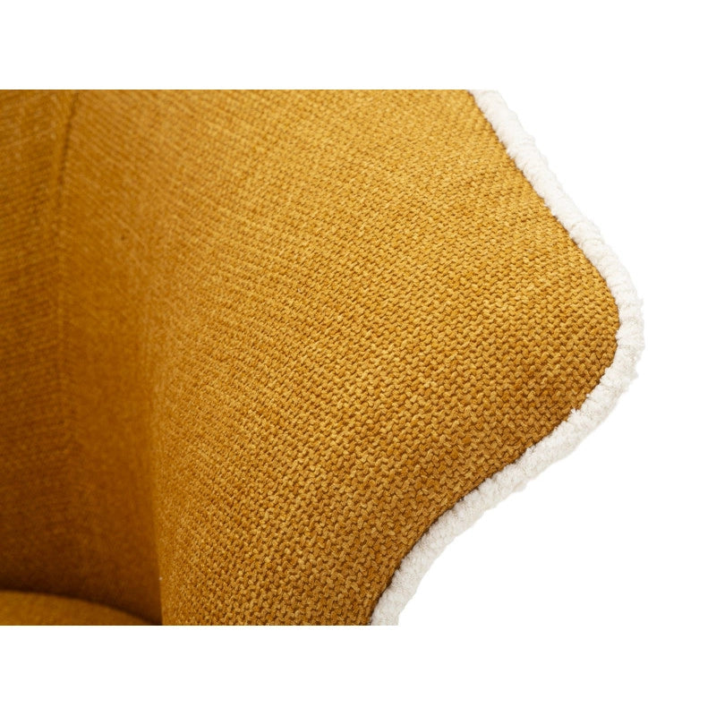 Poltrona Girevole Siena Senape cm 83,5x66x80 (seduta Altezza cm 42)