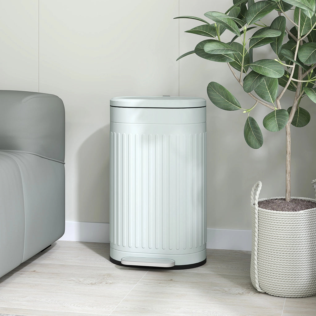 Pattumiera a Pedale 30L ¨C Xylo ¨C Verde con Coperchio Soft-Close e Secchio Interno Rimovibile 36,5x31,2x60,8cm
