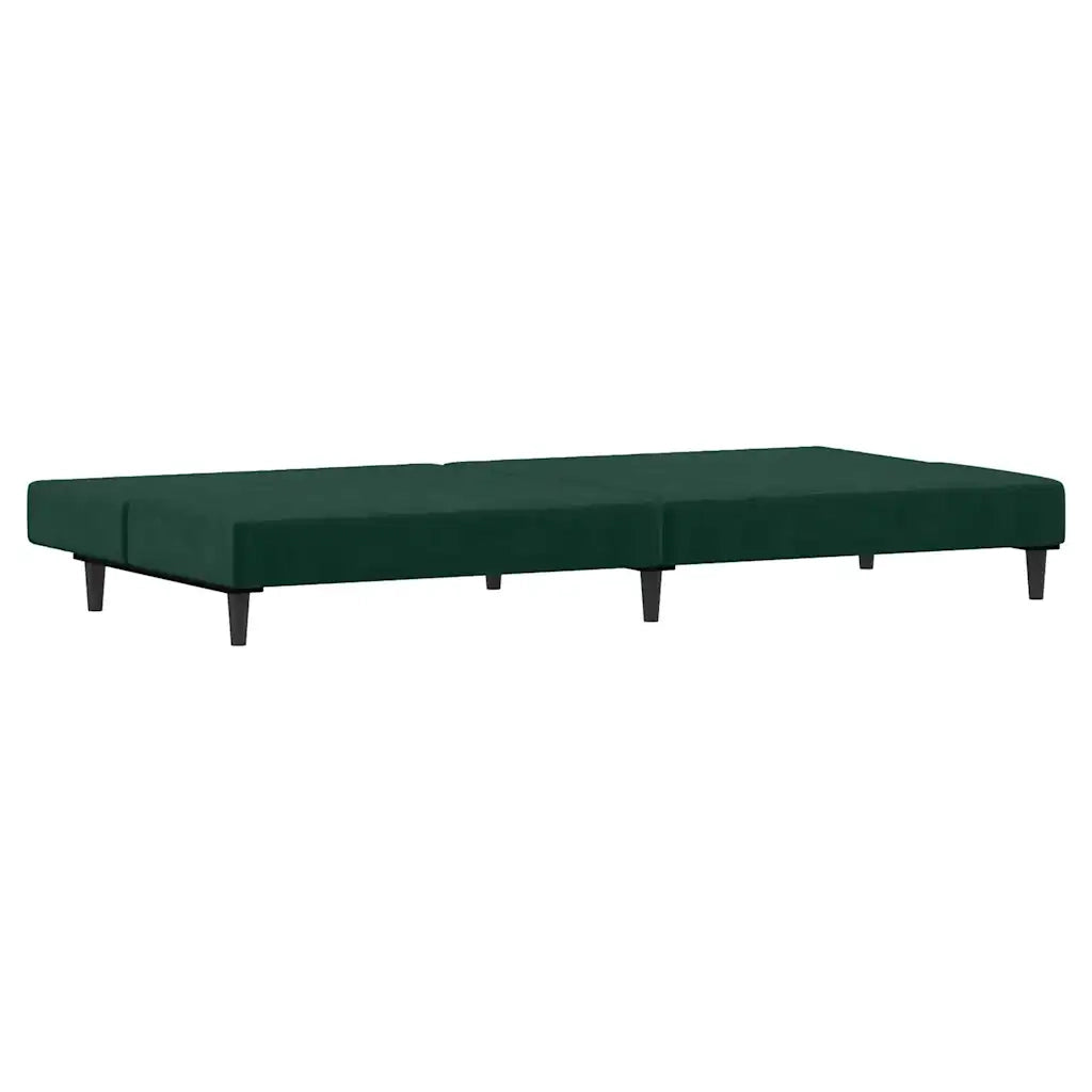 Divano letto | Sof¨¤ letto | Letto singolo a 2 Posti Verde Scuro in Velluto