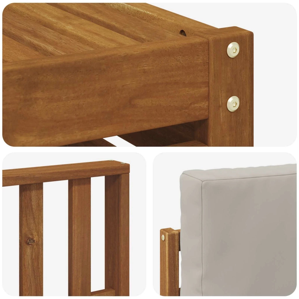 Set divani con cuscino 6 pcs Grigio Naturale e Chiaro 3374361