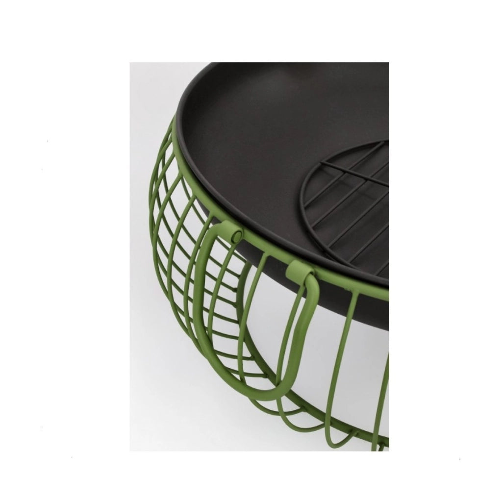 Bizzotto braciere Maylis verde Ø57x22h in acciaio verniciato verde
