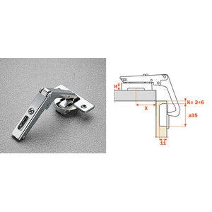 BL CERNIERA SALICE  C2AYA99 APERTURA 70 GRADI  2 PZ- SALICE- 1,0 blister
