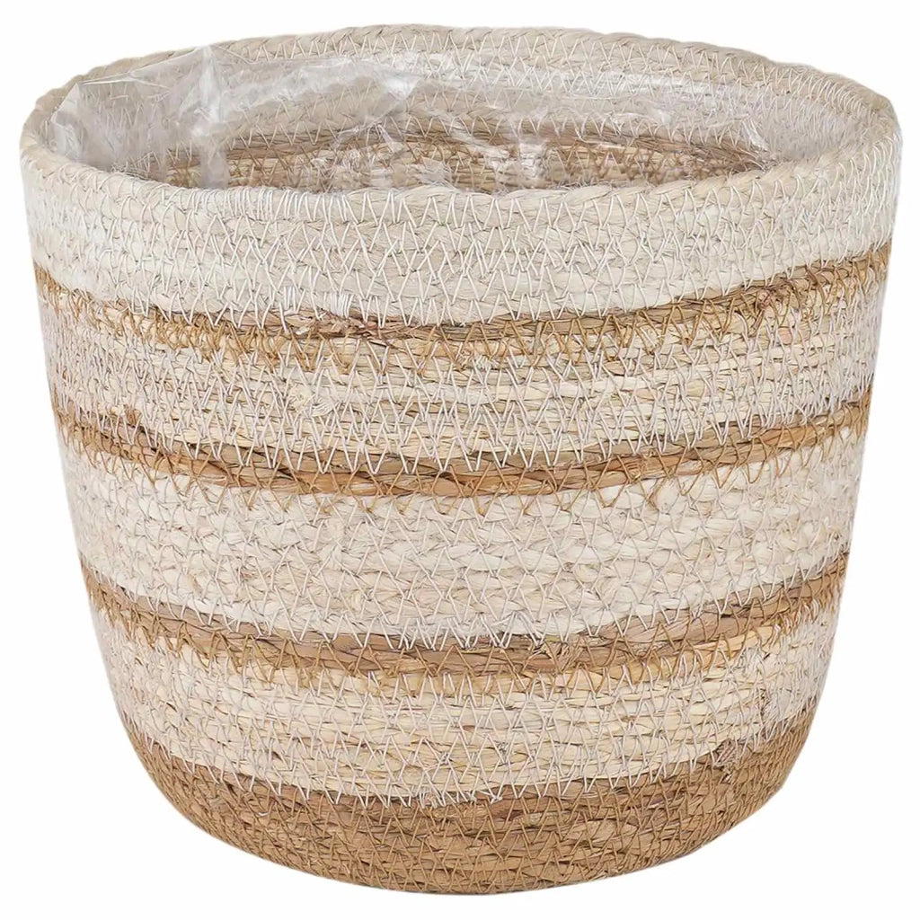 3 pz Naturale, Bianco e Beige Ø26 x 19 cm 100% Erba marina 42012252