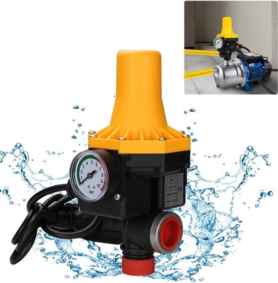 Drukschakelaar Elettronico per Pomp Idraulica - Controllo della Pomp - Protezione Antigorgoglío - Controllo della Pomp - Posizionamento su Pompe di Irrigazione e Pompe di Fonte Idraulica Pomp Idraulica a Flottazione - Giallo