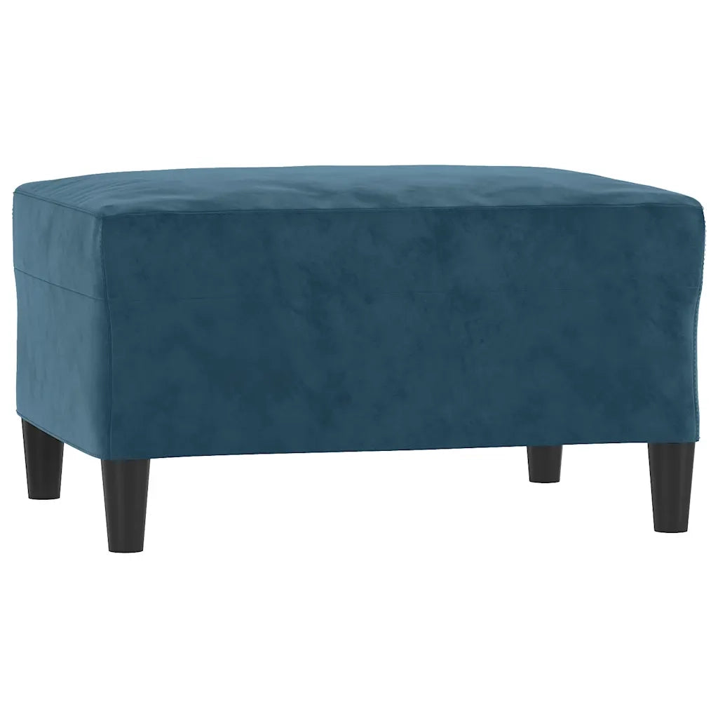 Set di Divani 3 pz con Cuscini Blu in Velluto 3201535